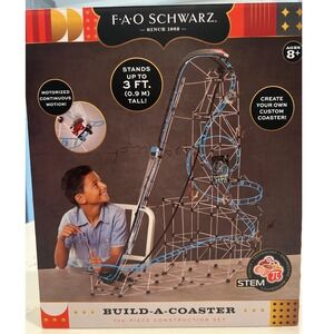 FAO Schwarz Build-A-Coaster 736 Piece STEM Motorized Construction Set 1012922